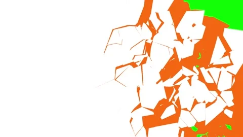 3D animated cartoon wall surface destruction Vidéo 196243216