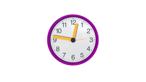 3D Animated Clock Looped Alpha Channel Included Stock Footage 96690529