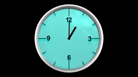 3D Animated Clock. Looped. Stock Footage 96689398