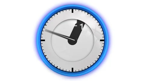 3D Animated Clock. Looped. Stock Footage 96689432