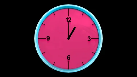 3D Animated Clock. Looped. Stock Footage 96689495