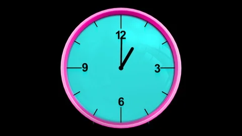 3D Animated Clock. Looped. Stock Footage 96689560