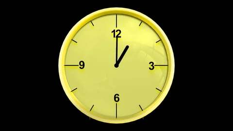 3D Animated Clock. Looped. Stock Footage 96689595