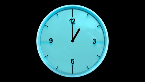 3D Animated Clock. Looped. Stock Footage 96689622