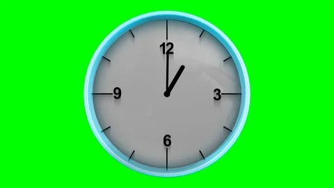 3D Animated Clock Looped Stock Footage 96689705