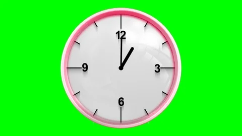 3D Animated Clock Looped Stock Footage 96689798