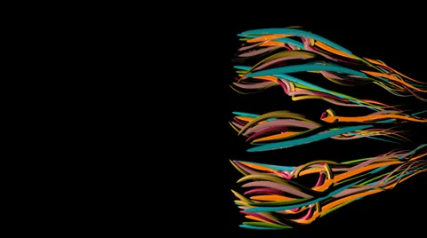 3D Animated colourfull Strokes Stock Footage 37094645