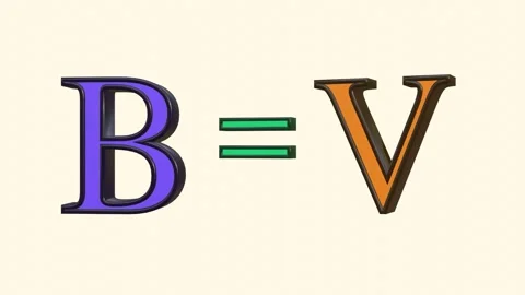 3D Animated Comparison of Cyrillic Letter Be (?) and Latin Letter B Video stock 316773104