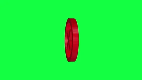 3d Animated Cross Icon with green screen background for Business promotions. Video stock 313174856