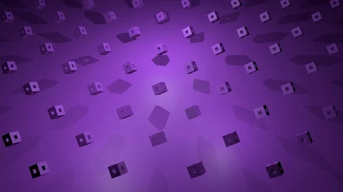 3D Animated Cube Rotation // Purple // Rhythmic Cubic Pattern Stock Footage 112835183