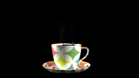 3d animated cup of coffee. Looped Stock Footage 88392000