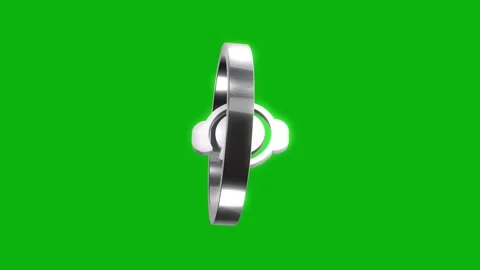 3d animated customer support icon rotating on green screen background. 스톡 동영상 346499433