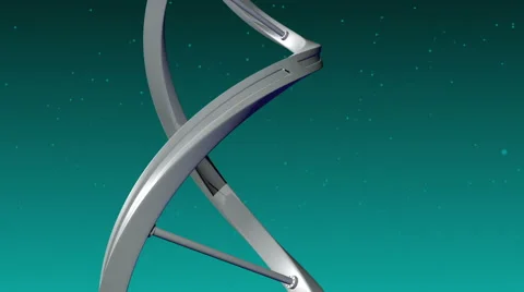 A 3D animated DNA Strand made of Metal Stock Footage 48503553