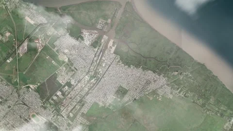 3D Animated Earth Zoom: From Space to Berisso, Argentina Stock Footage 259791260