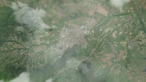 3D Animated Earth Zoom: From Space to Kyustendil, Bulgaria Video stock 259829048