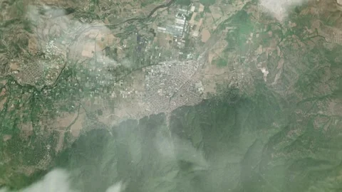 3D Animated Earth Zoom: From Space to Petrich, Bulgaria Stock Footage 259829094