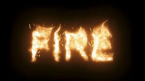 3d animated flaming, burning text - Fire Stock Footage 111528243