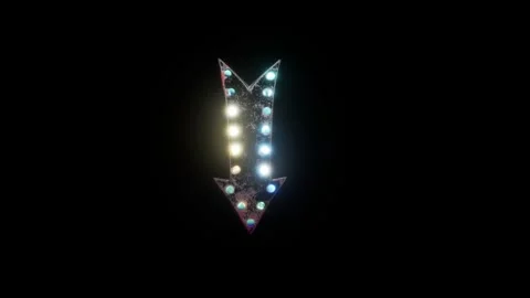 3d animated flashing arrow pointing down and swaying. For the place you want Stock Footage 283070618