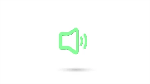 3d animated flat speaker volume icon with shadow isolated on white background Video stock 162640589