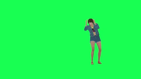 Roblox Girl Running Green Screen Overlay Motion Graphics 4K 30fps Copyright  Free 