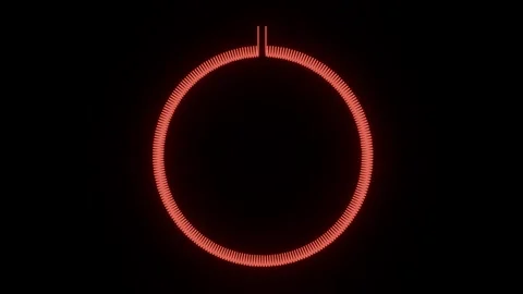 3D Animated Glowing Hot Induction Coil Rotating in a Seamless Loop.4K Video stock 332468207