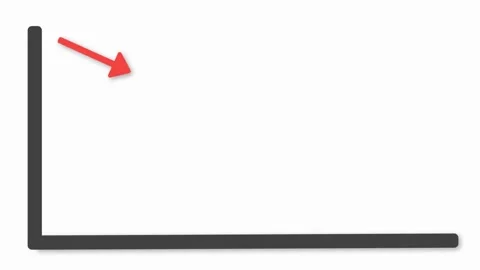 3D Animated Graph Showing Rapid Decrease, Downward Trend and Financial Crisis 库存影片 319189058