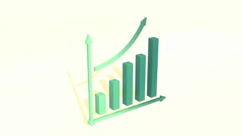 3d Animated Growing Bar Chart 스톡 동영상 246582176