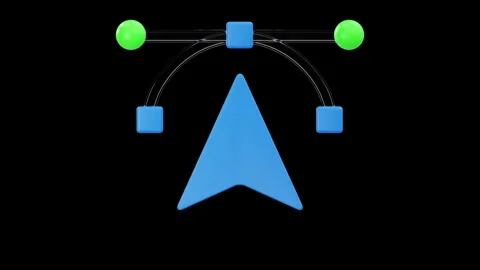 3D Animated Icon of Direct Selection Tool, Graphic Design 3D Animation 3D Set Stock Footage 278527365