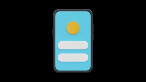 3D Animated Icon of Mobile UI, Graphic Design 3D Animation 3D Set Stock Footage 279039501