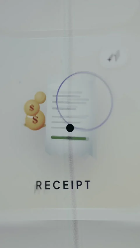 3D animated icon representing a receipt Stock Footage 334939539