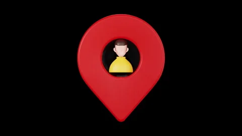 3D Animated Icon of User Location, Navigation and Maps Animated 3D Set Stock Footage 278201855