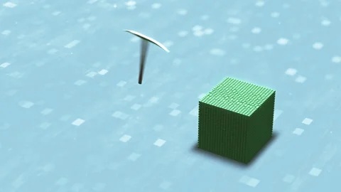 3D Animated Illustration depicting data mining of computer information. 4k Stock Footage 160296097