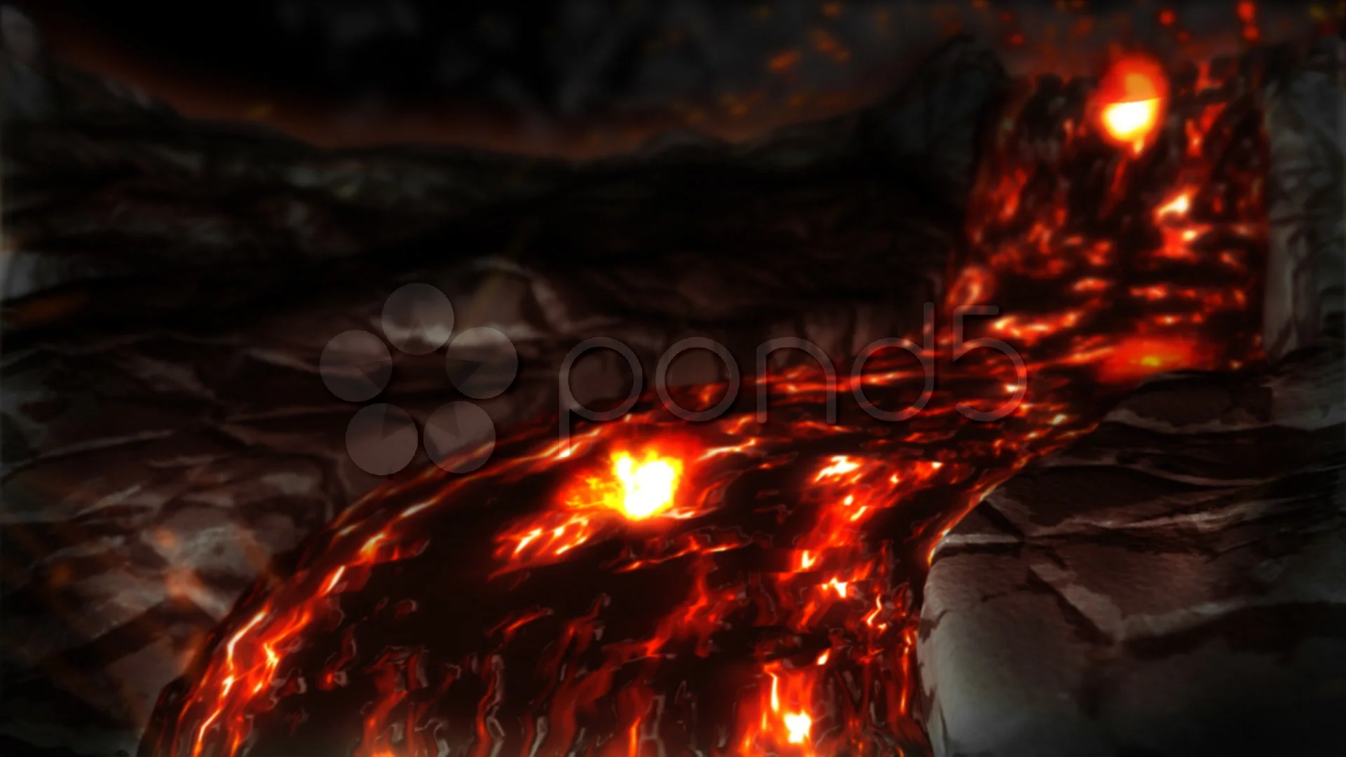 3D Animated Lava Flow | Stock Video | Pond5