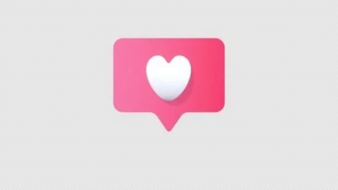 3D animated love icon with looping animation and transparent background. Stock Footage 312486825