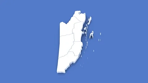 3d Animated Map of Belize for News and Geopolitical Themes. With luma matte. Stock Footage 312478665