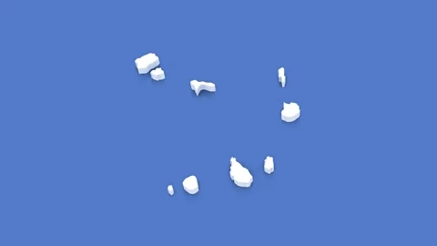 3d Animated Map of Cape Verde for News and Geopolitical Themes. With luma matte. Stock Footage 312010888