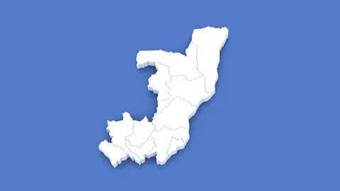 3d Animated Map of Congo for News and Geopolitical Themes. With luma matte. Stock Footage 312010892