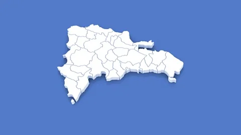 3d Animated Map of Dominican Republic for News and Geopolitical Themes. Stock Footage 312478672