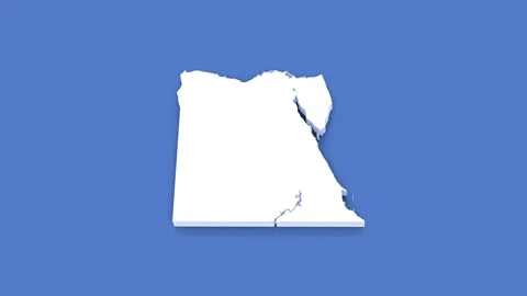 3d Animated Map of Egypt for News and Geopolitical Themes. With luma matte. Stock Footage 312010890