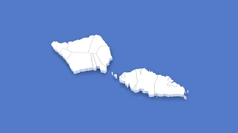 3d Animated Map of Samoa for News and Geopolitical Themes. With luma matte. Stock Footage 312485683
