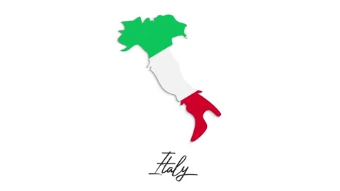 3d animated map showing the state of Italy from the united state of america. 2d Stock Footage 150764304
