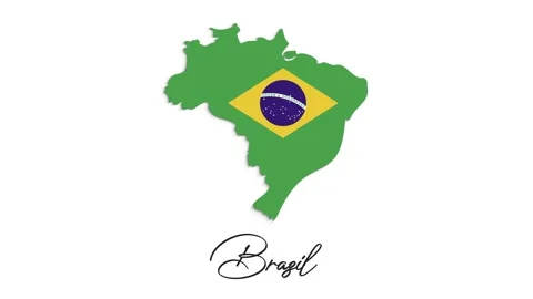 3d animated map showing the state of Brazil from the united state of america. 2d Stock Footage 150767492
