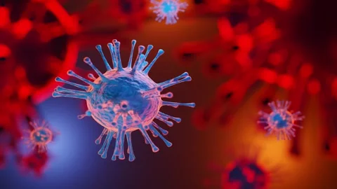 3d animated model of serious infectious diseases It is a danger to humanity. Stock Footage 249874076