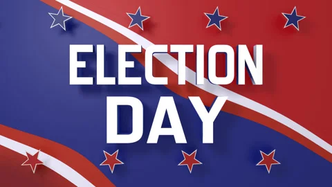 3d animated, motion graphic text celebrating election day in USA. 4k animation Vidéo 255104139