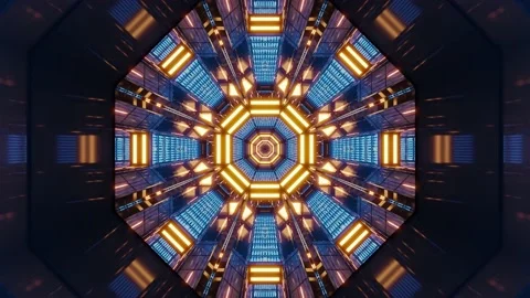 3D animated movement through a octagon s... | Stock Video | Pond5