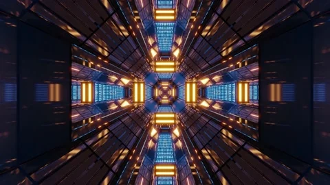 3D animated movement through a octagon s... | Stock Video | Pond5