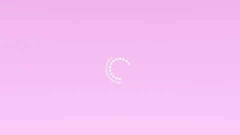 3d animated pattern with flowers, hearts, handprints on soft pink background. Stock Footage 129692204