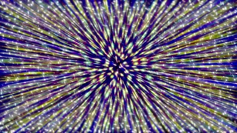 3D Animated Rainbow Particles And Lines Background 02. 4K Video stock 297285184