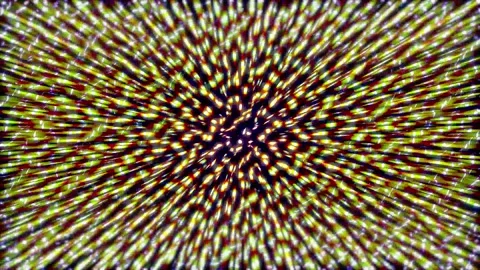 3D Animated Rainbow Particles And Lines Background. 4K Video stock 297285185