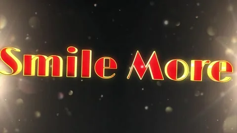 3D animated red and gold text moving against a dark background with floating Stock Footage 346363448